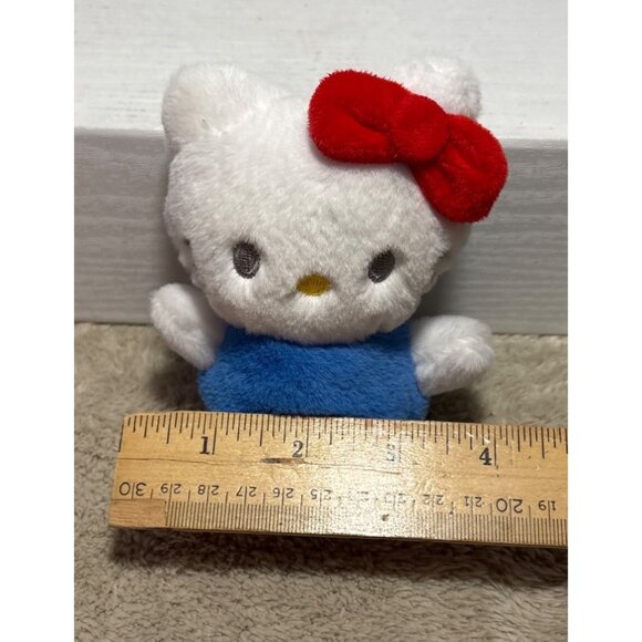 Hello Kitty Keychain Plush With Red Bow & Blue Dress 4.5” - Picture 7 of 7